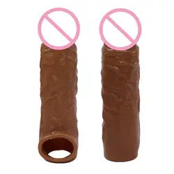 Многоразовые презервативы для мужчин пениса интимные Товары толстые фаллоимитатор Кольца для пениса Extender