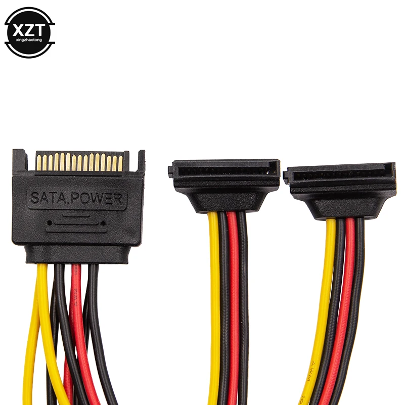 Кабель питания Sata кабель 15 Pin Male 2x15 Female 90 градусов для жесткого диска HDD l1206