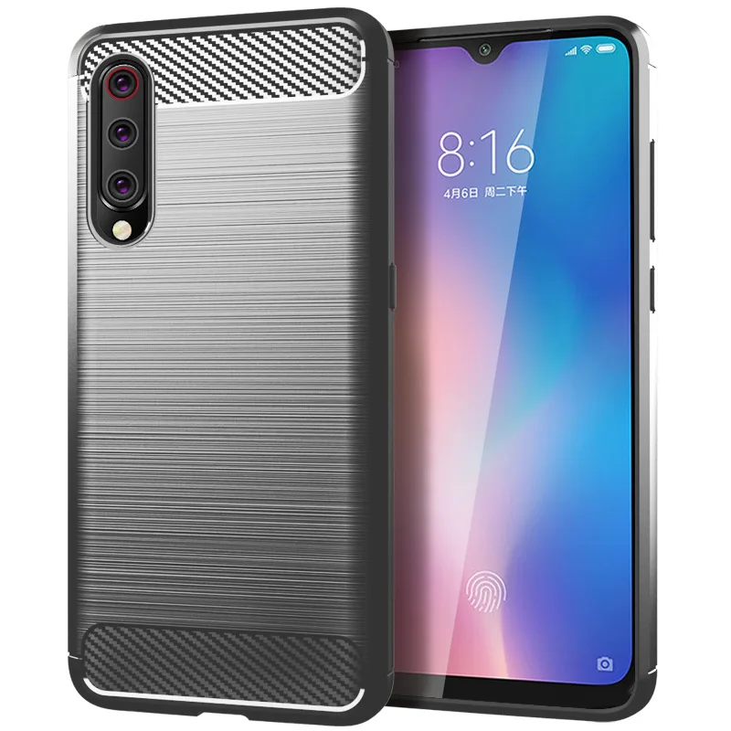 Углеродное волокно оптом текстура ТОНКАЯ БРОНЯ Матовый ТПУ чехол для Xiaomi 9 9 SE XIAOMI Play REDMI GO 100 шт./партия