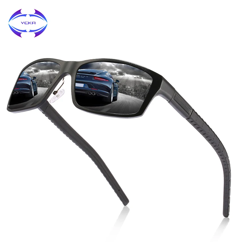 

VCKA New Design Aluminum Magnesium Sunglasses Men Polarized Square Driving Sun Glasses Male UV400 Eyewear Accessories For Men