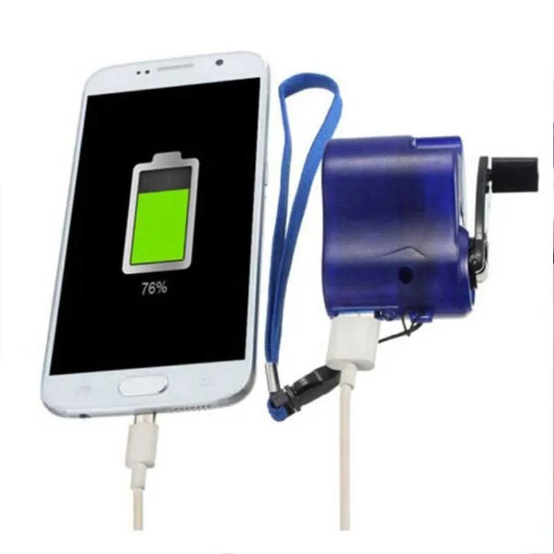البسيطة اليد الساعد USB هاتف محمول الطوارئ شاحن دليل الطوارئ الطاقة مولد شاحن السفر التخييم المعدات أدوات إنقاذ
