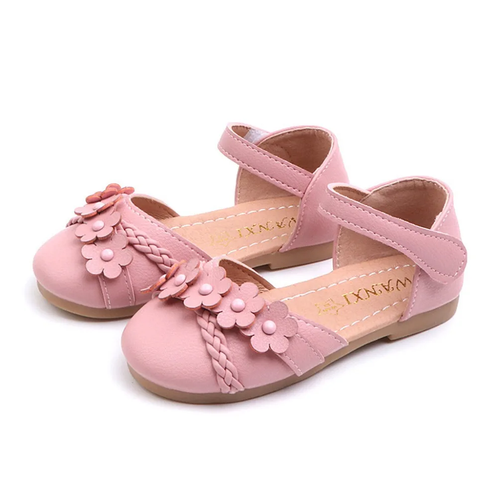 2019 kids baby girl flower woven floral princess shoes sandals jelly sandals for girls soft leather sandals for girls 40J23 (17)