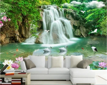 

beibehang Custom 3d wallpaper HD wallpaper landscape waterfall landscape home decoration mural wall sticker papel de parede 3d