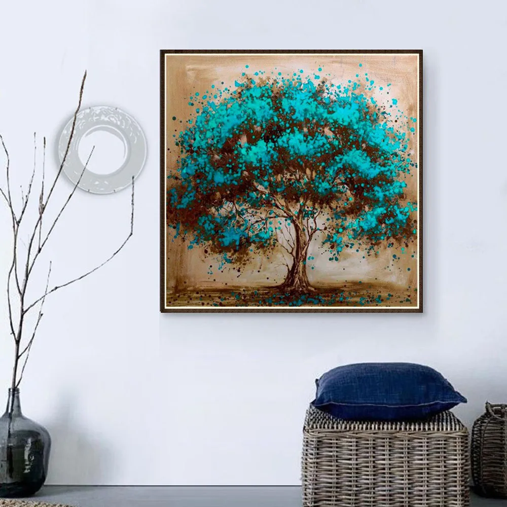 

DIY 5D Round Diamond Painting Colored Tree Cross Stitch Diamond Embroidery Patterns rhinestones Diamond Mosaic L5