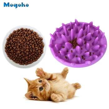 

Mogoko 1x Anti Choke Pet Dog Big Bowl Feeder Funny Slow Down Eating Feeder Dish Kitten Catch Interactive Hard Cat Toys