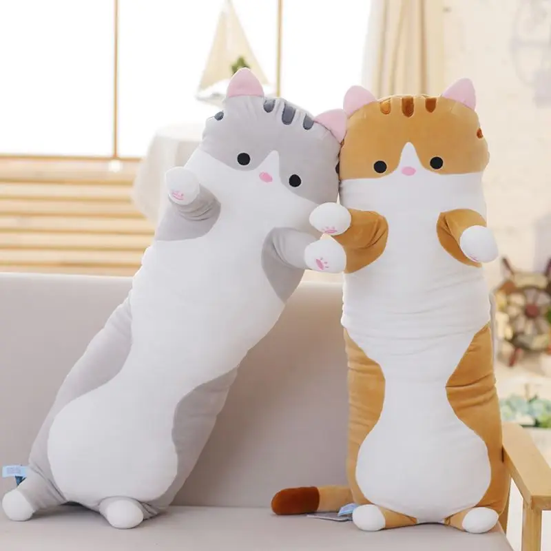 Кошка мягкая длинная. Подушка обнимашка 110 см котейка. Plush Toys кот. Подушка обнимашка кот батон. Кот батон 90 см.