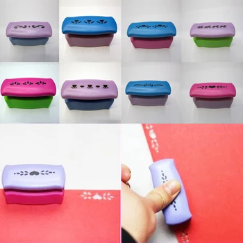 

Border Puncher Scrapbook Shaper Kids Handmade Edge Hole Punch Paper Cutter Craft DIY Scrapbooking Small Embossing Device