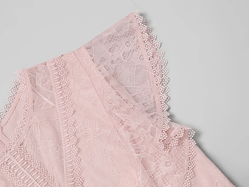 Noble Fashion Elegant Women Dresses O Neck Sleeveless Lace A-Line High Waist Summer Dress Ruffles Party Casual Dress Z1823