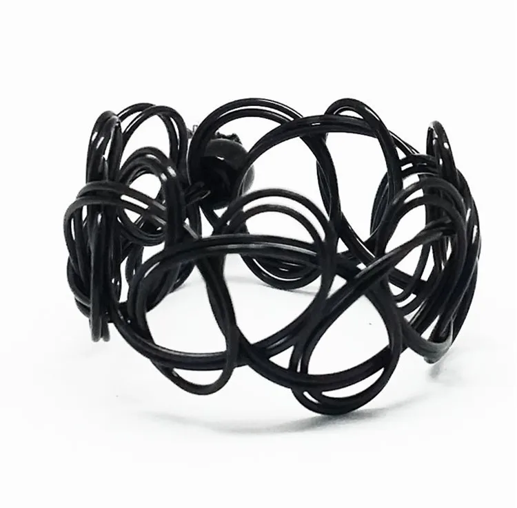 Fishing-Line-weave-tattoo-choker-necklace-gift-for-women-lovers-black-choker-necklace-vintage-Resin-Silver