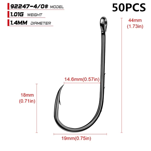 50 шт.(4/0#-6#)-20 шт.(6/0#5/0#) 92247 Высокоуглеродистая сталь рыболовный крючок Baitholder Рыбная блесна антикоррозийный Карп Рыболовный крючок - Цвет: size(4-0)-50pcs