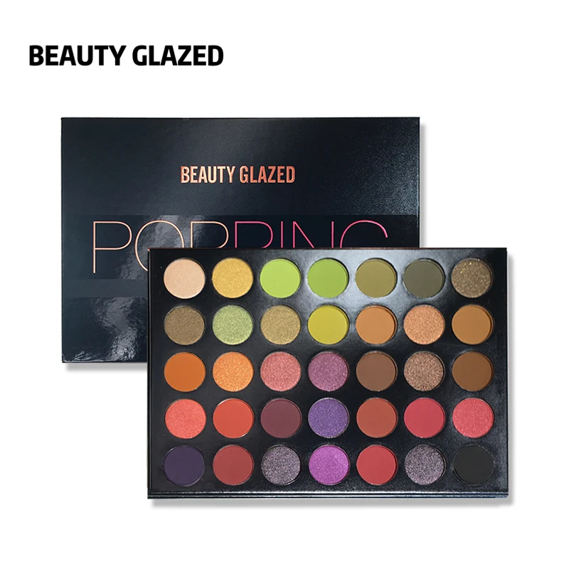 

BEAUTY GLAZED New 35 Colors Eye Shadow Cosmetic Fashion Matte Shimmer Eyeshadow Long-lasting Waterproof Natural Palette