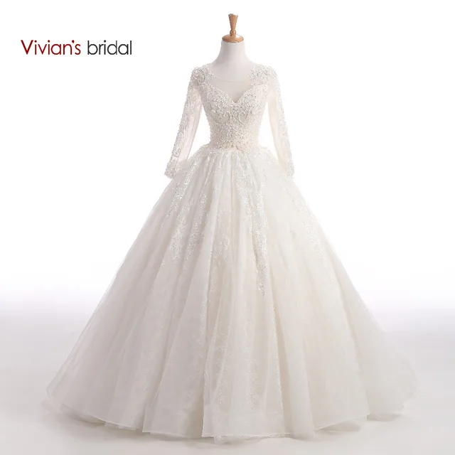 Vivian\'s Bridal Beaded Sequin Sparkly Wedding Dress Ball Gown Long ... Vivian\'s Bridal Beaded Sequin Sparkly Wedding Dress Ball Gown Long ...