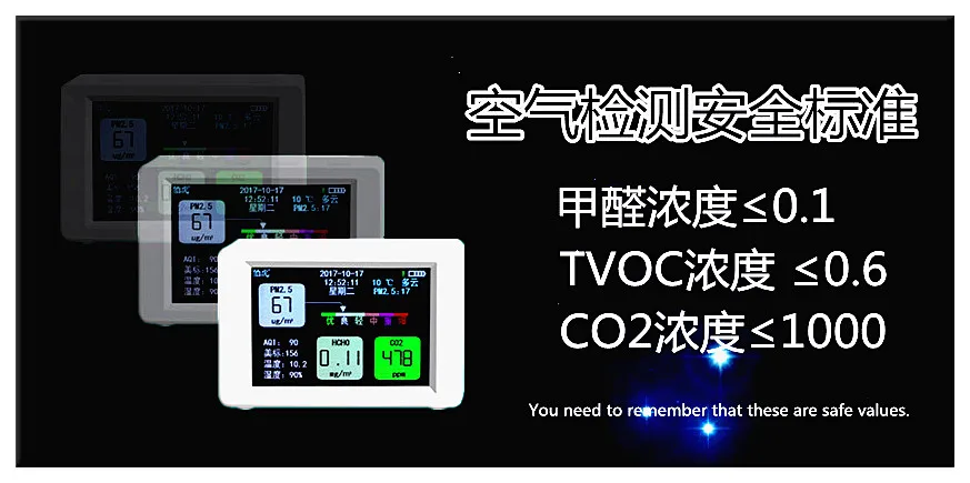 PM2.5 CO2 формальдегид дымка детектор воздуха импортный детектор tvoc Профессиональный WiFi Пульт дистанционного управления co2
