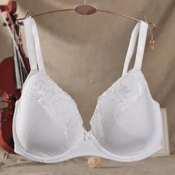 

Large size underwear summer comfortable stereotype bra pure color 75E 80E 85E 90E cup