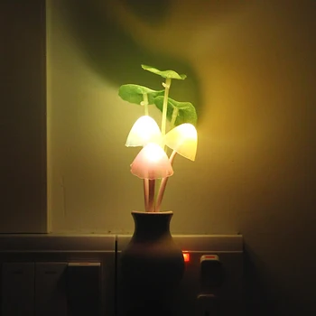 

Sensor Night Light Lotus Leaf Flower LED Lamp US Plug 220V Romantic Home Decor L15