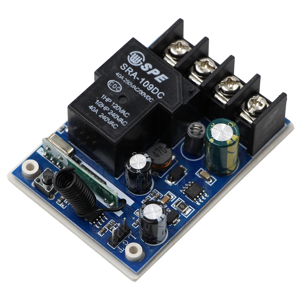 New Arrival Wide Voltage DC12V - 48V 30A 1CH Wireless Remote Control Switch Transmitter+4* Receivers for Smart Home 315/433mhz