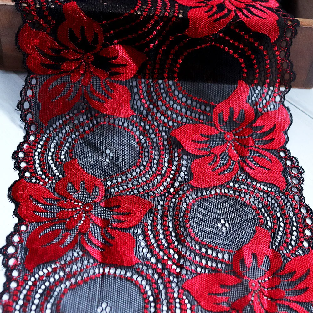 2 ярда 18 см ширина эластичная кружевная отделка Лента вышитая нигерийская африканская стрейч кружевная ткань швейная Аппликация Свадебное платье сделай сам