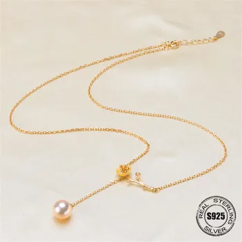 

Necklace Pendant Findings S925 Sterling Silver Necklace Chain Settings Jewelry Parts Fittings Jewelry Making Charm Accessories