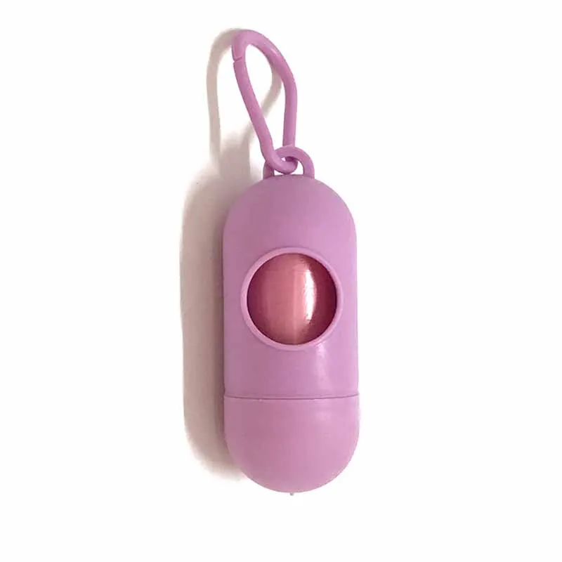 Pink Портативные пластиковые мешки для мусора, одноразовые детские мешки, мешок для сбора мусора от домашних животных чехол, съемная коробка, сумка для подгузников, органайзер для собачьей коляски - Цвет: Pink