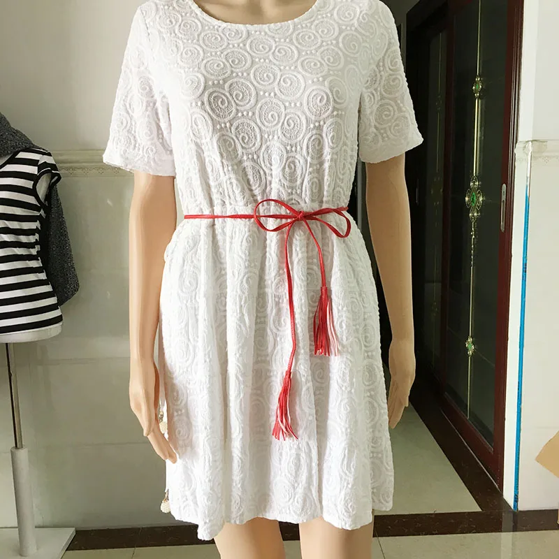 

Belts for women thin waist rope belts Women Waist Belt PU Leather Waist Chain Rope with Tassel Beads Vintage Style 2018 Fashion