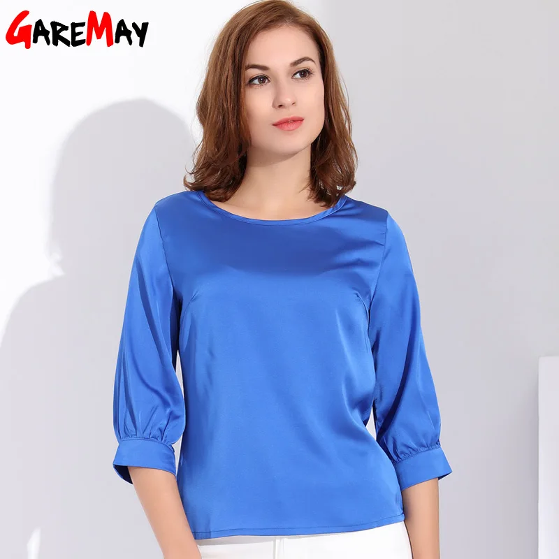Garemay Feminine Satin Blouse Work Wear Plus Size Silk Blouse Women Summer Top Femme Office Shirt Women Blouse For Woman Garemay Feminine Satin Blouse Work Wear Plus Size Silk Blouse Women Summer Top Femme Office Shirt Women Blouse For Woman