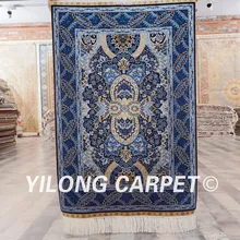 Yilong 2'x3' голубой персидский ковер ручной работы(LH768A2x3