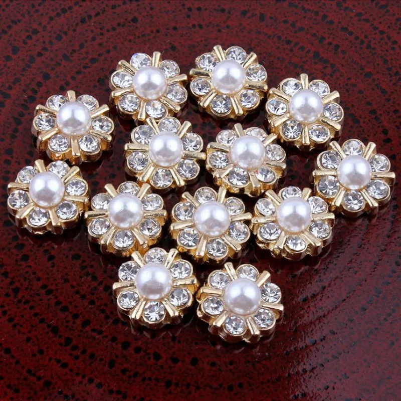 10 Stück Herz-Perlenknöpfe Gold - Vintage Knöpfe Für DIY & Nähen