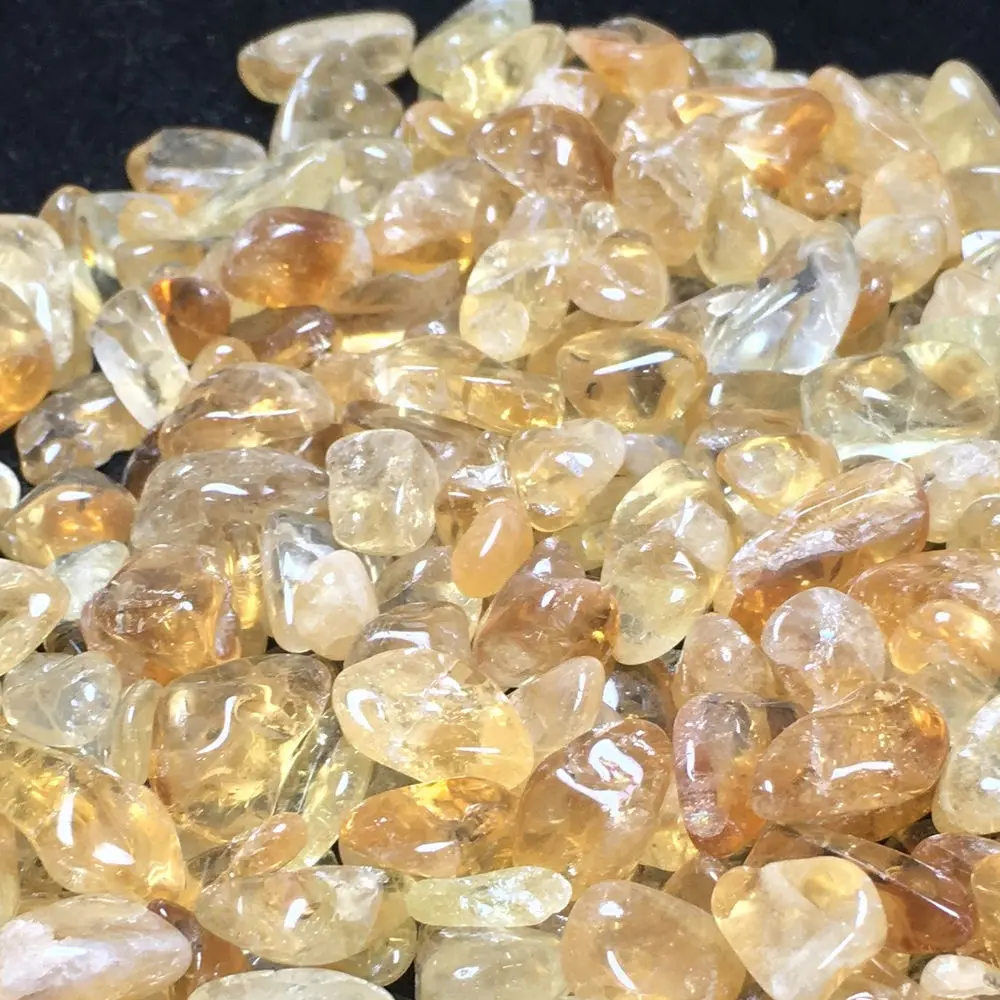 Tumbled Gemstone Crystal Citrine Chip Stone 100g -in Stones from Home