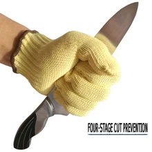 Анти-резки рабочие перчатки высокой температуры 1 пара белых арамидных противопожарных предотвращения порезов предотвращения труда и садовые защитные перчатки