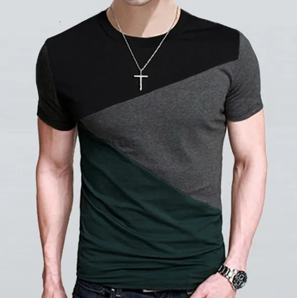 Plus Size 5XL 2016 Summer New Men Short Sleeve V Neck Slim T Shirt