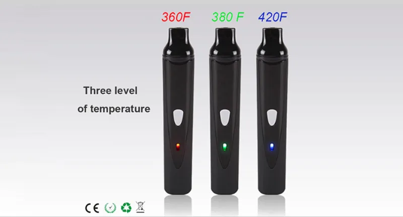 BUD WAX dry herb Vaporizer with Temperature Control 2200mah Battery Vaper herbal Vaporizer Tobacco E Cigarette vape pen TITAN 2