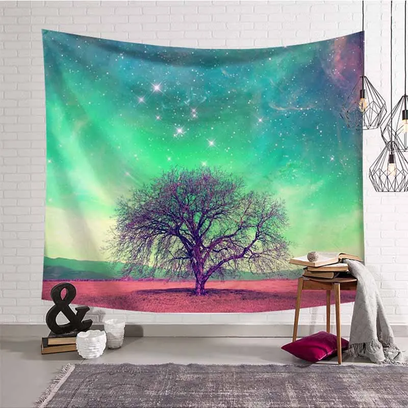 Lannidaa Psychedelic Starlight волк лес гобелен настенный макраме HomeDecorative Тонкий пляж полотенце простынь настенный гобелен - Цвет: Color 3