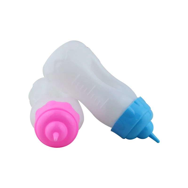 

2pcs/lot Doll accessories Blue+Pink bottle fit 43cm Baby Doll Clothes and Accessories,Children best Birthday Gift