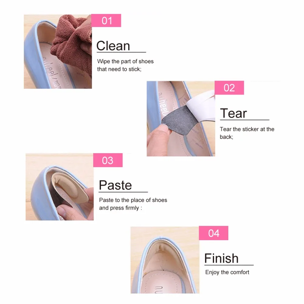 Pair of Self-adhesive Heel Pads Thickening & Soft Foam Foot Care Protector Tool (1)