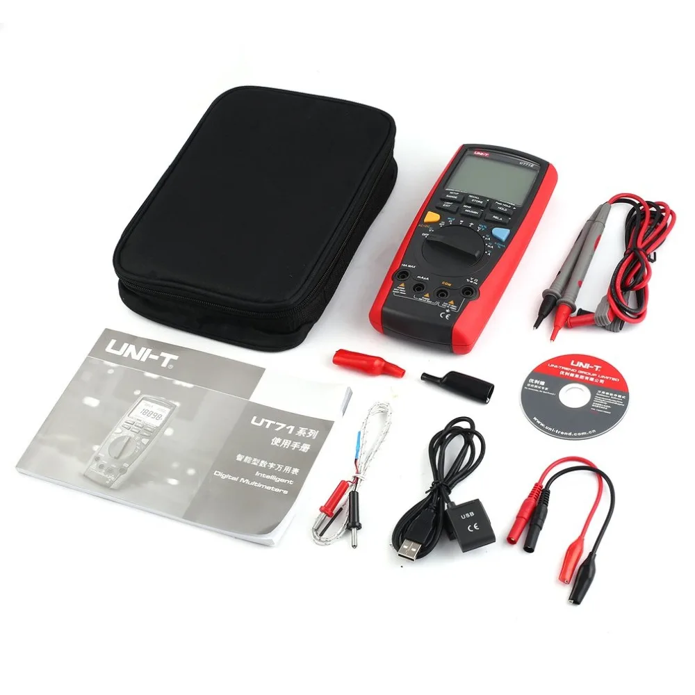 

Intelligent Digital Multimeter UNIT DC/AC Volt Current Meter Handheld Ammeter Diode Capacitance Tester 40000 MultitesterUT71E