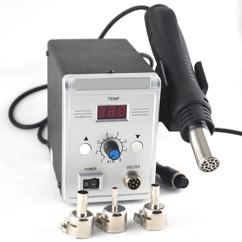 Паяльная станция ESD 700W 858D светодиодная цифровая паяльная BGA с пистолетом горячего
