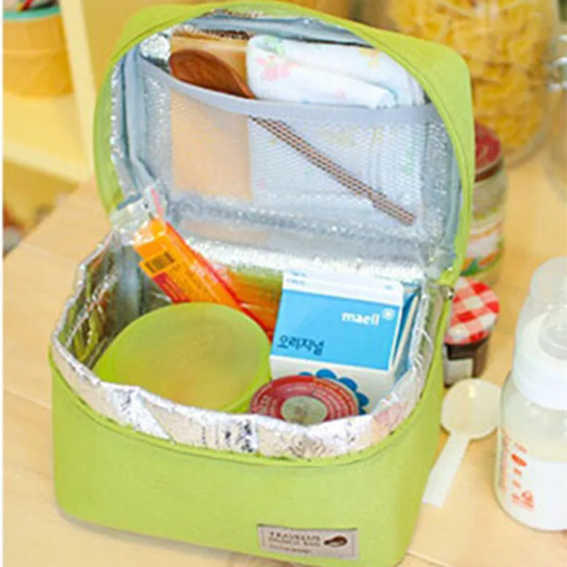 Casual Waterproof Bento Pouch Lunch Bag Container Thermal Insulated