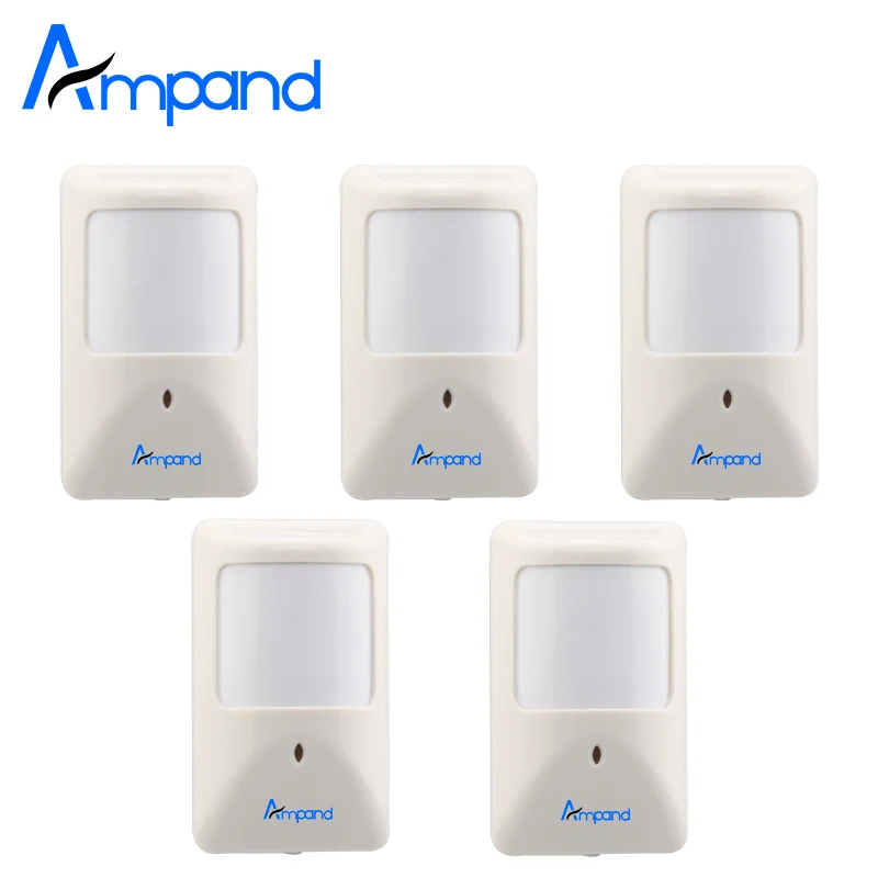 Ampand 5pcs Wired Infrared Motion Sensor for Home Security Alarm System