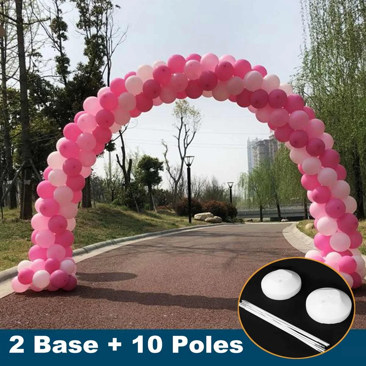 

2PCS Balloon Columns Arch Pole Base Display Stand Rods Kit Set DIY Festive Party Wedding Decoration Balloons Accessories Kit