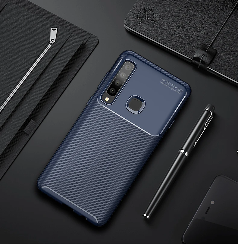 

For Samsung Galaxy A9 A7 2018 A2 J2 J4 Core A6s A8s Note 10 9 S9 Plus Case Soft Silicone Carbon Fiber TPU Shockproof Back Cover
