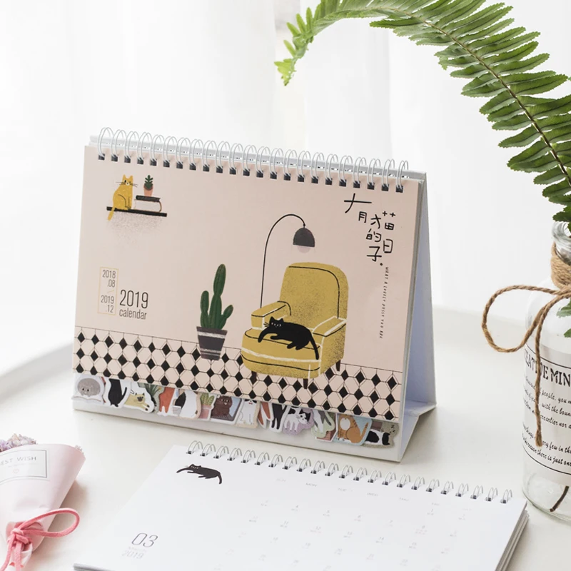 2019 Calendar Planner Desk Calendar Agenda For School Desk