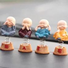 4 шт. милый монах украшение интерьера автомобиля украшение для приборной доски автомобиля интерьерный дисплей украшение автомобиля орнамент для сиденья домашние декоративные куклы