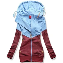 New Hooded Patchwork Women Hoodies Sweatshirts Plus Size Zipper Autumn Tops Long Sleeves Korean Loose Pockets Pullovers Female New Hooded Patchwork Women Hoodies Sweatshirts Plus Size Zipper Autumn Tops Long Sleeves Korean Loose Pockets Pullovers Female