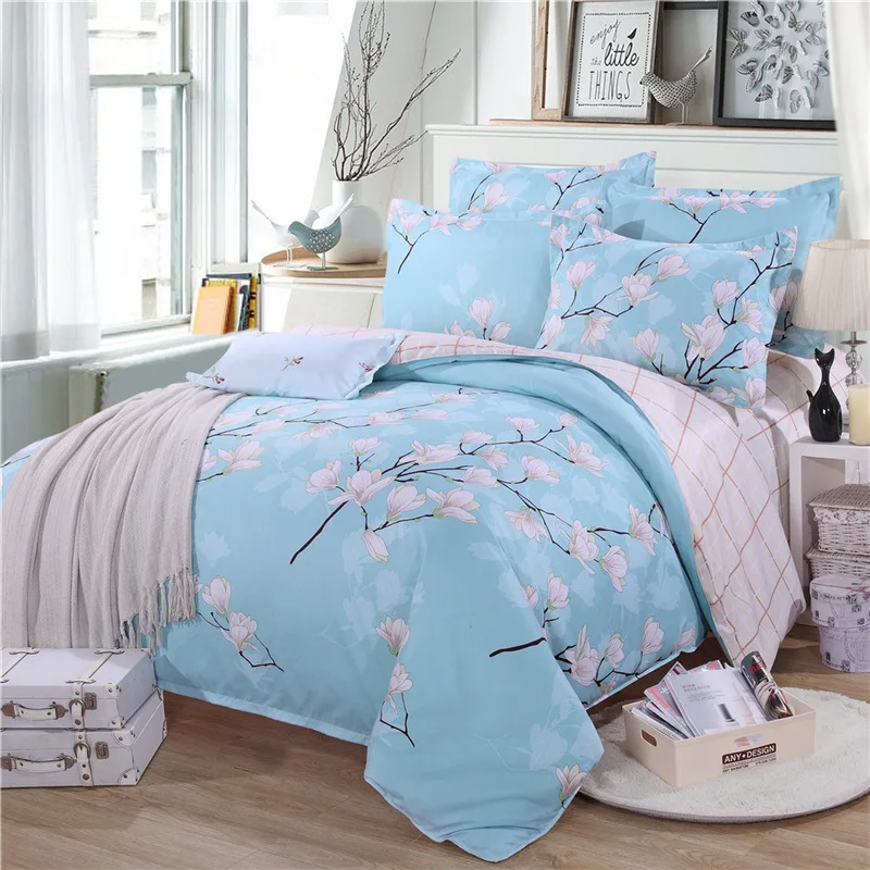 

Bedding Set of autumn and winter cotton wool four sets of bedding 1.5 / 1.8m bed cotton printing four sets of bed sheets D-85
