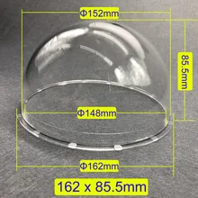 162x85 мм CCTV купольная Камера прозрачный Цвет акриловые Корпус 6 дюймов полукруглый высокоскоростной Камера чехол высокого качества Противопылевой колпак