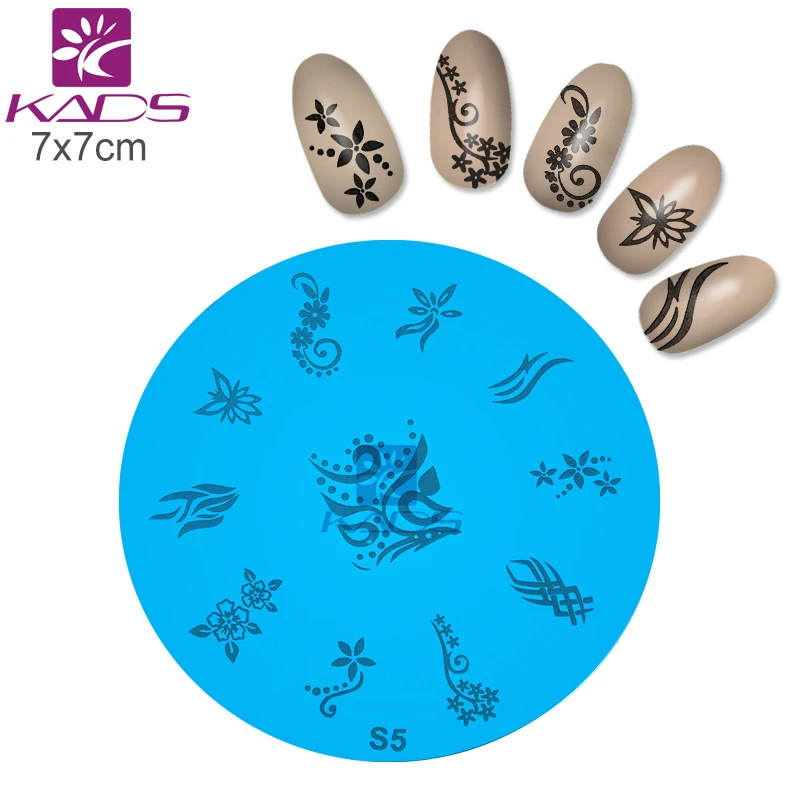 

KADS S5 New Flowers Nail Art Stamp Stamping Image Plate Stainless Steel Nail Template Stencil Tools Nail Art Decorations