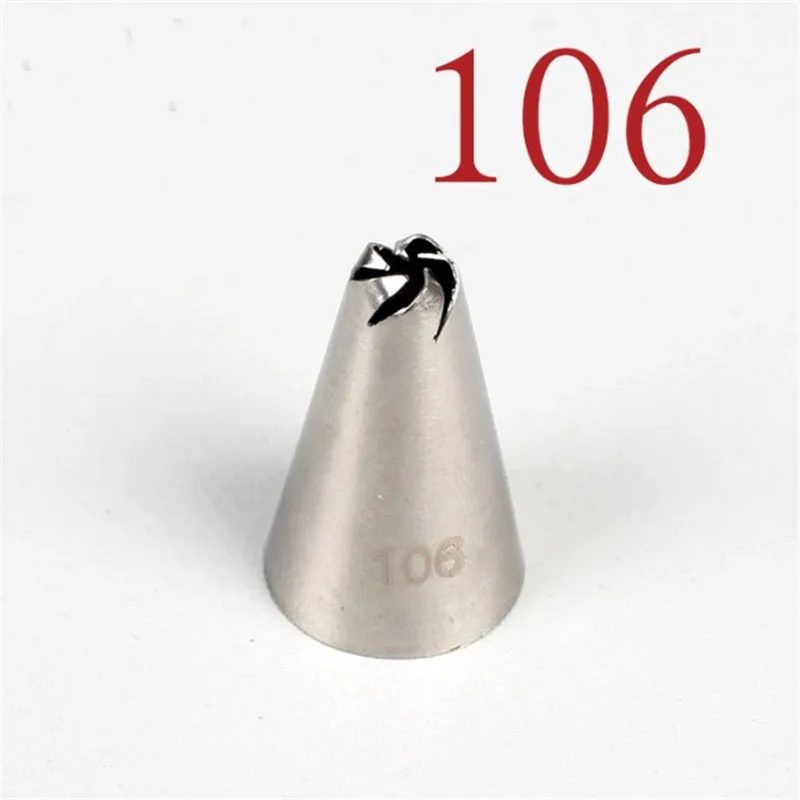 

106# Stainless Steel Drop Flower Tips Cake Nozzle Cupcake Sugar Crafting Icing Piping Nozzles Pastry Tool Kitchen Accessories