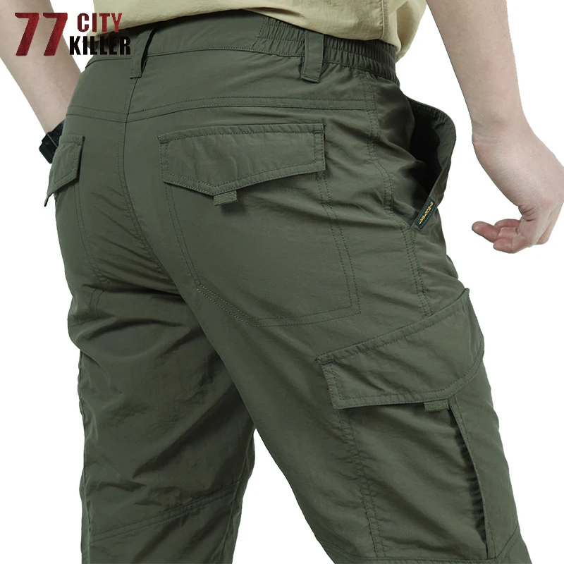 Quick Drying Military Trousers Men Army Style Waterproof Lightweight Breathable Pants Size M 4XL