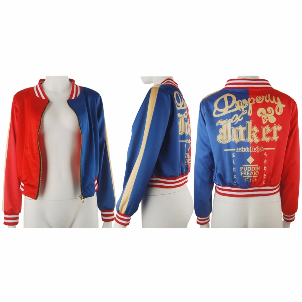 Suicide Squad Harley Quinn Coat Jacket Batman Joker Halloween Cosplay Costume Women Girls-in 