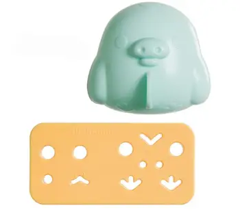 4Pcs/set  DIY Chicken Bear Kawaii Sushi Curry Rice Mould Rice Ball Maker Decor Cutter Sushi Maker Kitchen Accessories + Pad 5